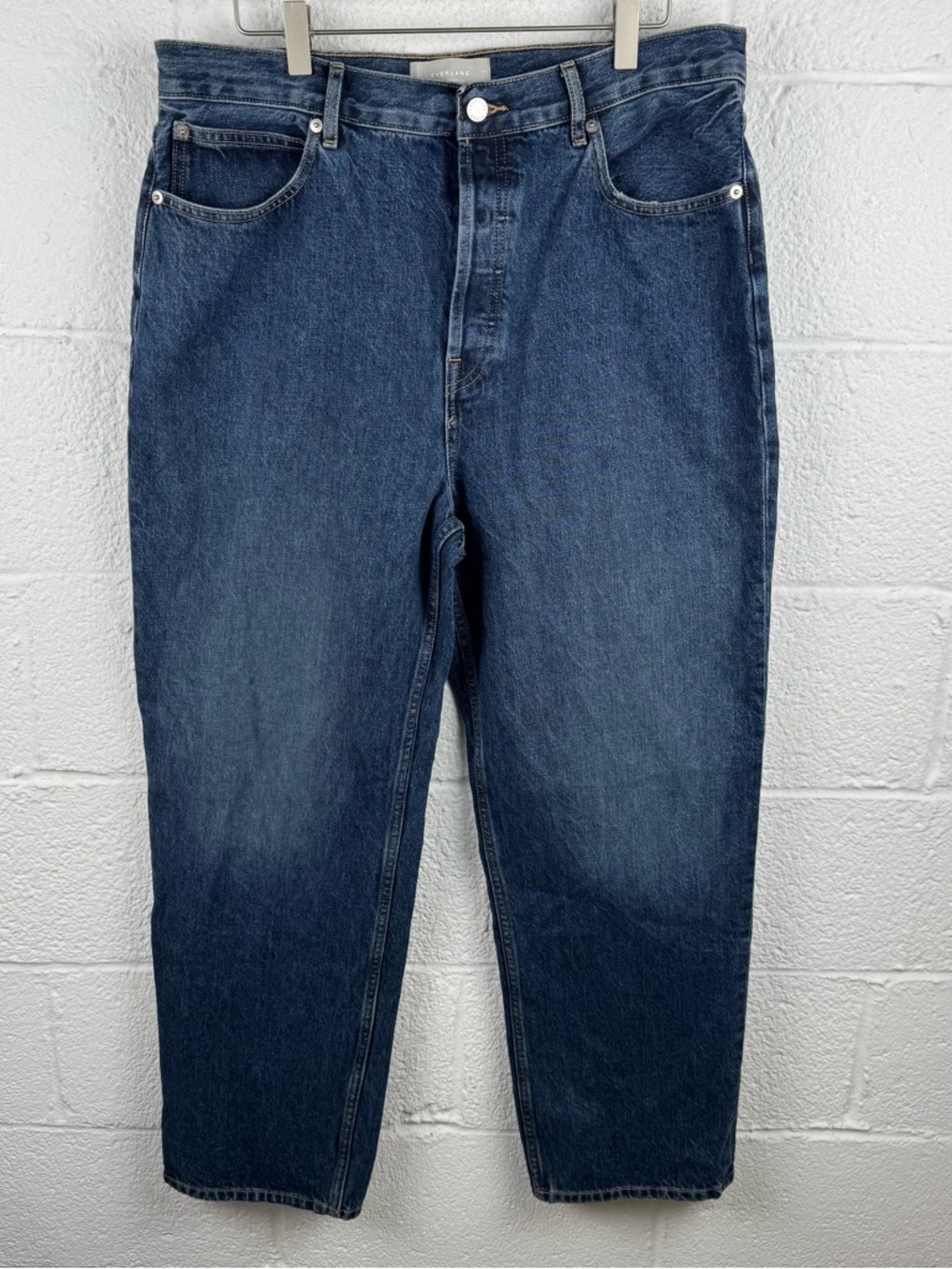 Everlane The 90s Way-High Jean Organic Cotton Denim Jeans 32 Long - Picture 3 of 11